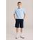 WE Fashion loose fit chino short donkerblauw