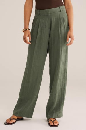 wide leg broek groen