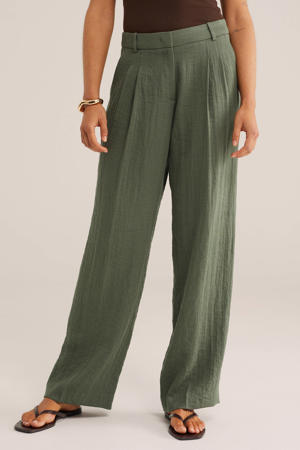 wide leg broek groen