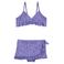WE Fashion triangel bikini met ruches paars