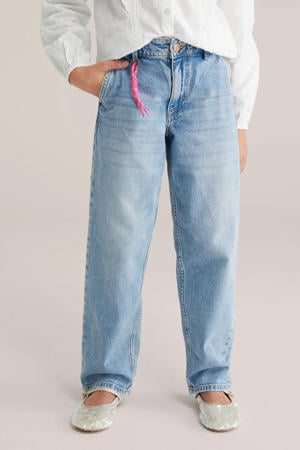 high waist baggy jeans light blue denim