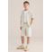 WE Fashion sweatshort ecru met textuur