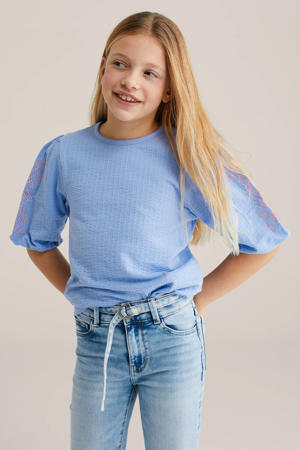 blousetop lichtblauw