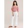 WE Fashion off shoulder top roze/paars