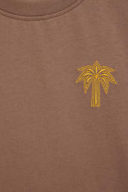 thumbnail: WE Fashion tanktop met backprint lichtbruin