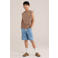WE Fashion tanktop met backprint lichtbruin
