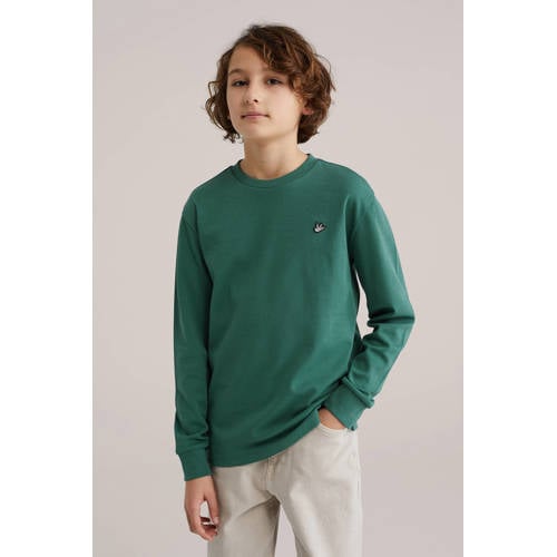 WE Fashion longsleeve donker armygroen afbeelding