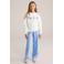 WE Fashion fluwelen loose casual broek lichtblauw