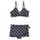 WE Fashion triangel bikini met ruches donkerblauw