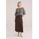 WE Fashion gebreide trui bruin met lurex