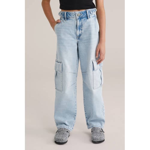WE Fashion Blue Ridge straight leg jeans light blue denim afbeelding