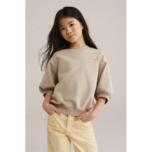 WE Fashion sweater lichtbruin afbeelding