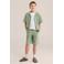 WE Fashion sweatshort lichtgroen met textuur