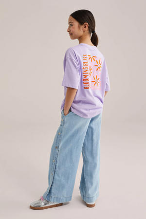 T-shirt met backprint lila