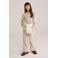 WE Fashion Straight jumpsuit ecru met panterprint