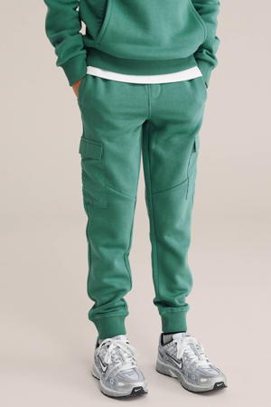 Slim cargo broek groen