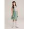 WE Fashion korte jurk met pailletten groen