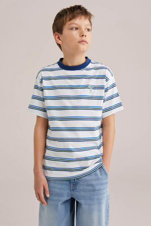 gestreepte T-shirt donkerblauw