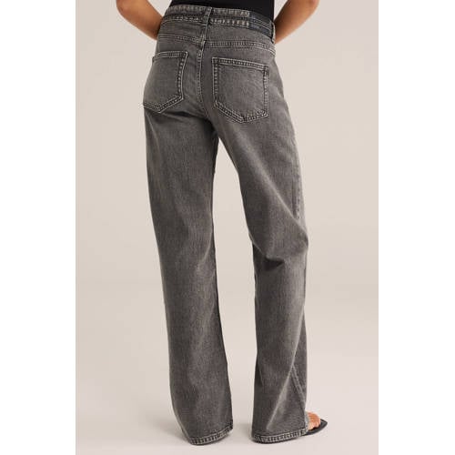 WE Fashion high waist flared jeans grey denim afbeelding