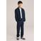 WE Fashion tapered casual broek donkerblauw