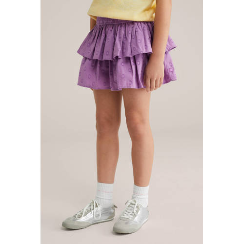 WE Fashion strokenrok paars afbeelding