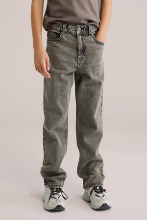 Happy Cherry - Jongen Baggy Jeans Straight Fit Junior Cargo Denim Broek met Elastische Tailleband Broek Tiener Streetwear Vintage Casual met Zakken voor Zomer Lente Herfst Winter - 158-176, Zwart, 158
