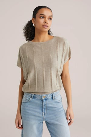 top beige gebreid