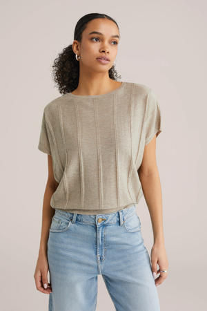 top beige gebreid