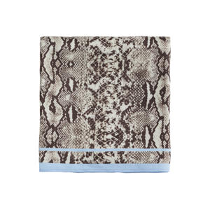 sjaal met slangenprint blauw/groen