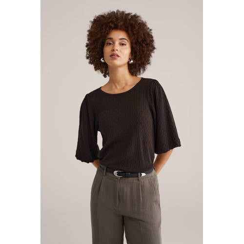 WE Fashion trui donkerbruin afbeelding