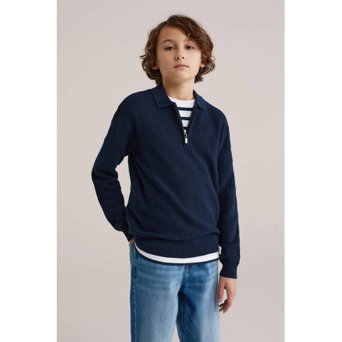WE Fashion pullover donkerblauw afbeelding