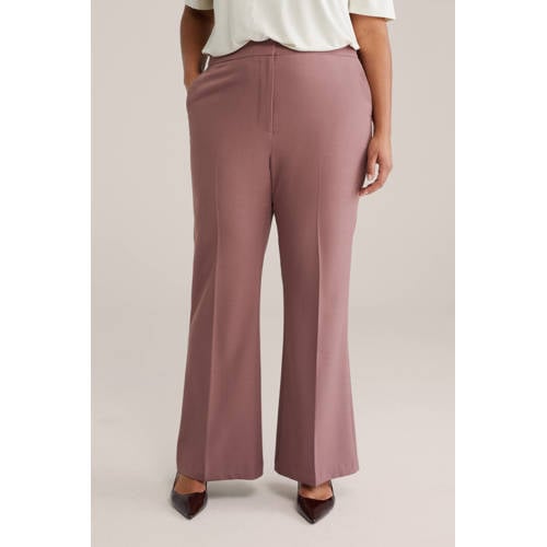 WE Fashion flared regular waist pantalon oudroze afbeelding