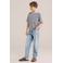 WE Fashion gestreepte T-shirt donkerblauw