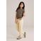 WE Fashion T-shirt met panterprint bruin