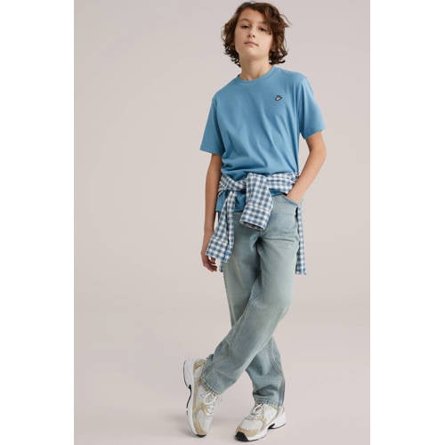 WE Fashion loose fit jeans baggy jeans light blue denim afbeelding