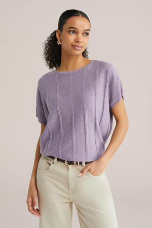 top lila gebreid