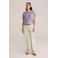 WE Fashion top lila gebreid