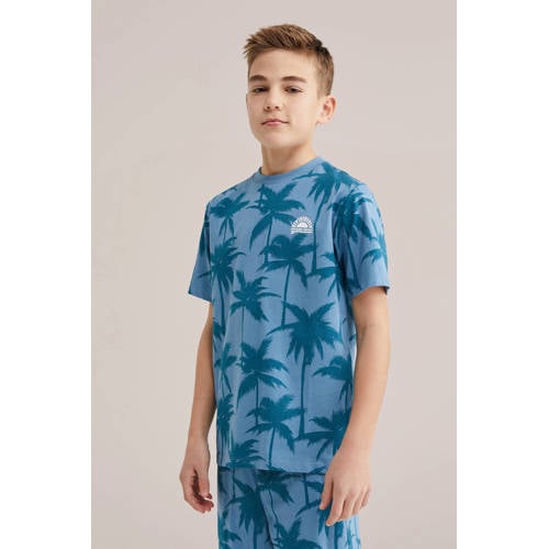 WE Fashion shortama all over print blauw