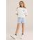 WE Fashion relaxed korte broek blauw/wit