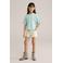 WE Fashion Blue Ridge straight gebloemde denim short ecru