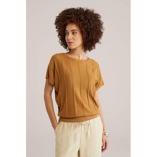 WE Fashion top goud met lurex afbeelding
