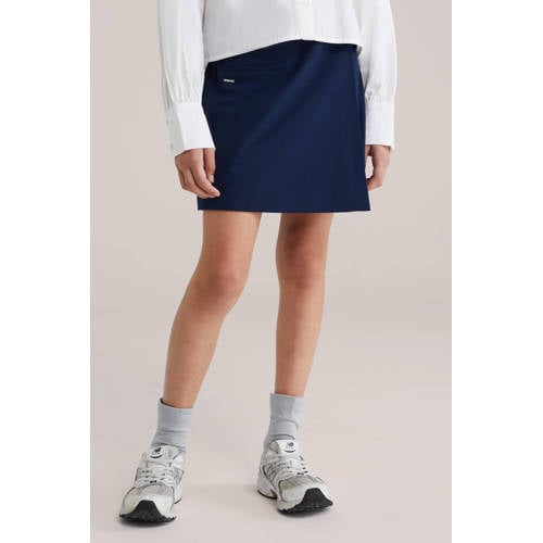 WE Fashion korte rok donkerblauw afbeelding