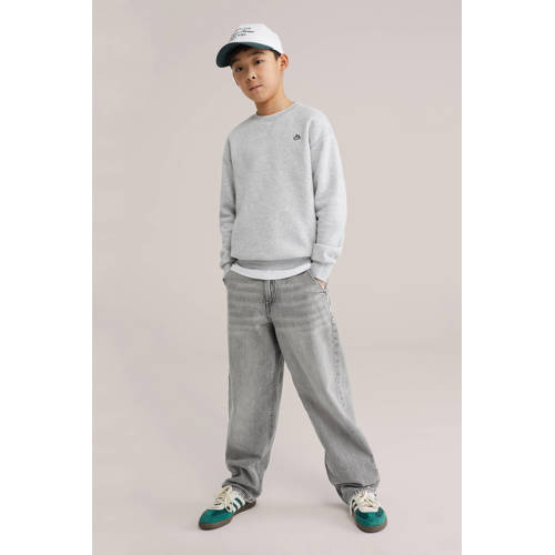 WE Fashion loose fit jeans baggy jeans grey denim afbeelding