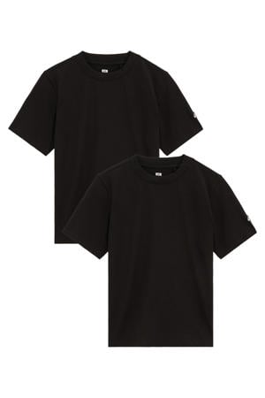 T-shirt zwart (set van 2)