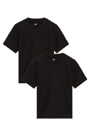 T-shirt zwart (set van 2)