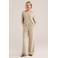 WE Fashion wide leg regular waist broek beige