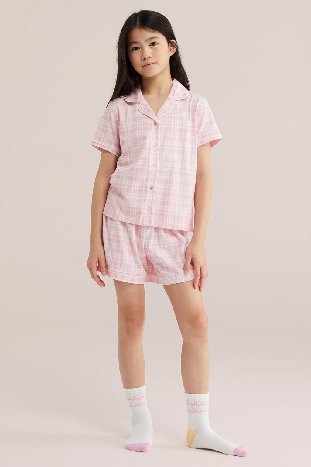 WE Fashion shortama lichtroze