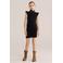 WE Fashion midi jurk rib gebreid zwart
