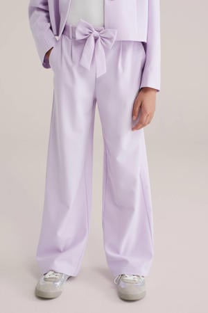 straight casual broek lila