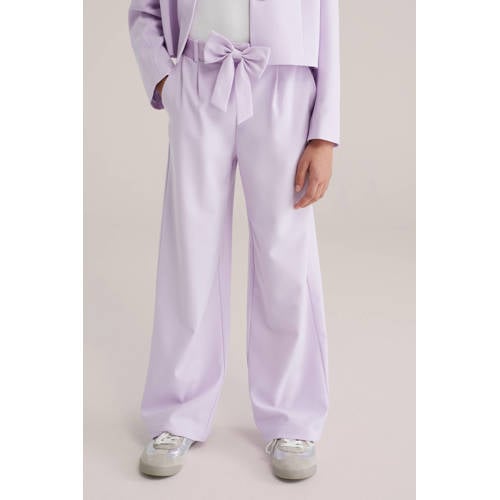 WE Fashion straight casual broek lila afbeelding